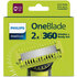 Philips QP624/50 OneBlade 360 Vervangmesjes 2 Stuks Limoen/Zilver_