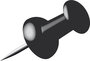 Alco AL-662-11 Pushpins Doosje A 40 Stuks Zwart_