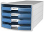 HAN HA-1013-64 Ladenkast Impuls Met 4 Open Laden Blauw Transparant_