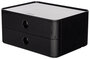 HAN HA-1120-13 Smart-box Allison Met 2 Lades Jet Zwart, Stapelbaar_