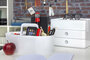 HAN HA-1200-12 Toolbox Loft Mobiele Organiser Sneeuw Wit 4 Vakken Met Uitneembaar Plateau Sneeuw Wit_