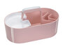 HAN HA-1200-86 Toolbox Loft Mobiele Organiser Flamingo Roze 4 Vakken Met Uitneembaar Plateau Sneeuw Wit_