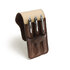 Juscha JU-28057202 Pennenetui Zadelleer Mika Voor 3 Pennen, Ca 17 X 7 X 2 Cm, Bruin_