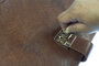Alassio JU-31516 Documentenmap A4. 4 Ringsmechaniek Leer Cognac 36x28x4,5cm Met Slot_