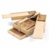 Kangaro K-830051 Gereedschapskist 3 Lagen 4 Laden + Leren Handvat 23.5x13x34 cm Beukenhout/Naturel_
