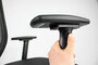 Geen Merk LF-2012005 Bureaustoel Linea Tekna 01/PT Zwart/zwart Met 3D Armleuning En Hoofdsteun_