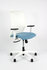 Geen Merk LF-2021525 Bureaustoel Linea Tekna White 01 L.blauw/wit Met 3D Armleuning_