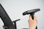 Linea Fabbrica New Malice 01 Zwart/Zwart Bureaustoel met 1D Armleuning_