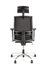 Linea Fabbrica Omnia 01/PT Zwart/Zwart Bureaustoel met 3D Armleuning + Hoofdsteun + Aluminium Voet_