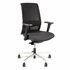 Linea Fabbrica Omnia 01 Zwart/Zwart Bureaustoel met 3D Armleuning + Aluminium Voet_