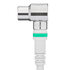 Technetix TN-RLA 21-1.5S Coaxkabel Male - Female Haaks 90° 1.5 M Wit/zilver_