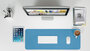 Sigel SI-SA602 Onderlegger Oprolbaar Blauw-groen, 800x300x2mm Imitatieleer, Dubbelzijdig_