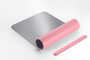 Sigel SI-SA605 Onderlegger Oprolbaar Roze-zilver, 800x300x2mm Imitatieleer, Dubbelzijdig_