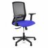 Linea Fabbrica Tekna 01 Zwart/Blauw Bureaustoel met 2D Armleuning_