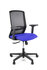 Linea Fabbrica Tekna 01 Zwart/Blauw Bureaustoel met 2D Armleuning_