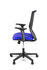 Linea Fabbrica Tekna 01 Zwart/Blauw Bureaustoel met 2D Armleuning_