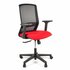 Linea Fabbrica Tekna 01 Zwart/Rood Bureaustoel met 2D Armleuning_