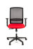 Linea Fabbrica Tekna 01 Zwart/Rood Bureaustoel met 2D Armleuning_