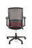 Linea Fabbrica Tekna 01 Zwart/Rood Bureaustoel met 2D Armleuning_
