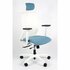 Linea Fabbrica Tekna White 01/PT Lichtblauw/Wit Bureaustoel met 3D Armleuning + Hoofdsteun_