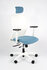 Linea Fabbrica Tekna White 01/PT Lichtblauw/Wit Bureaustoel met 3D Armleuning + Hoofdsteun_