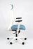 Linea Fabbrica Tekna White 01/PT Lichtblauw/Wit Bureaustoel met 3D Armleuning + Hoofdsteun_
