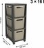 Rotho Tower Brisen Design ladekast 3x16L met Wielen Cappuccino_