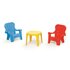 Dolu Tafel met 2 Stoelen Blauw/Rood/Geel_