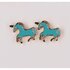 Happy Love Earring Set Blue Horses Set 6-delig_