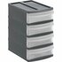 Rotho SYSTEMIX Design Ladekast met 4 Lades 19.6x14.1x23.3 cm Antraciet_