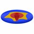 Bama Pet Trotto Disk Hondenspeelgoed 24.5x4.5 cm Blauw/Geel/Rood_