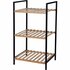 Excellent Houseware Handdoekenrek 3 Etages 38x32x70 cm Bamboe/Metaal/Zwart_