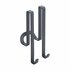 Metaltex Dubbele Haak voor aan Douchewand 5x6x14 cm Zwart_