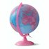 Nova Rico NR-0325PIPI-FR Kinderwereldbol 25 cm Franstalig Roze + LED-Verlichting_
