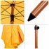 Parasol met Houtlook 220 cm Geel_